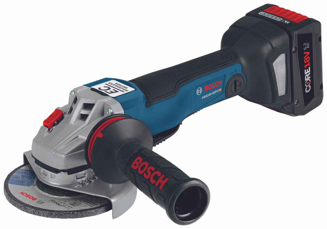 Bosch BOS-GWS18V-45PCN 18V EC Brushless Connected-Ready 4-1/2in. Angle Grinder with No Lock-On Paddle Switch (Bare Tool)