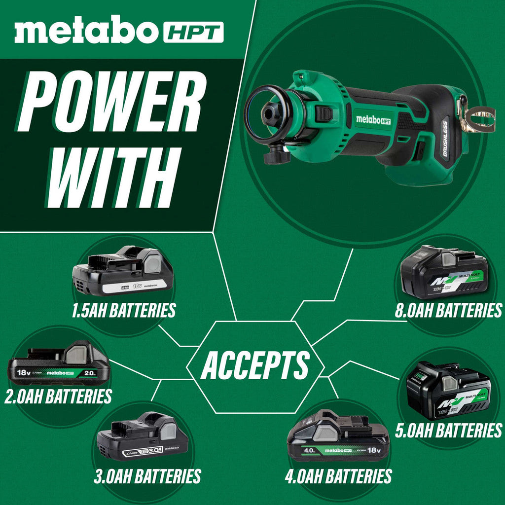 Metabo-HTP HPT-M18DYAQ4M 18V MultiVolt Cordless Drywall Cut Out Tool (Bare Tool)