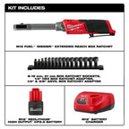 Milwaukee MIL-3050-21 M12 Insider Extended Reach Box Ratchet Kit
