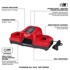 Milwaukee MIL-48-59-1815 M18 Dual Bay Simultaneous Super Charger
