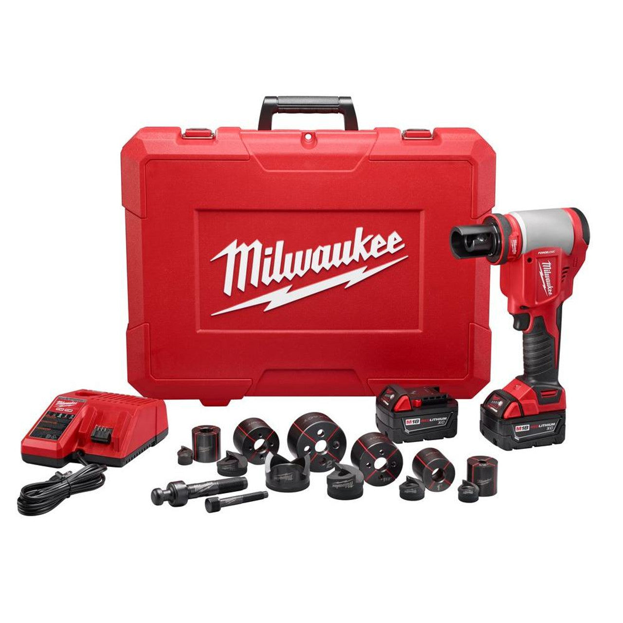 Milwaukee MIL-2676-22 FORCELOGIC M18 10 Ton Knockout Tool 1/2 to 2in Kit