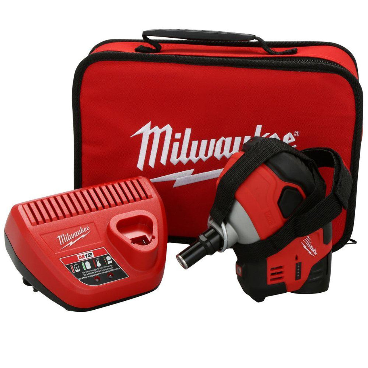 Milwaukee MIL-2458-21 M12 Palm Nailer Kit + 1x 1.5Ah Battery