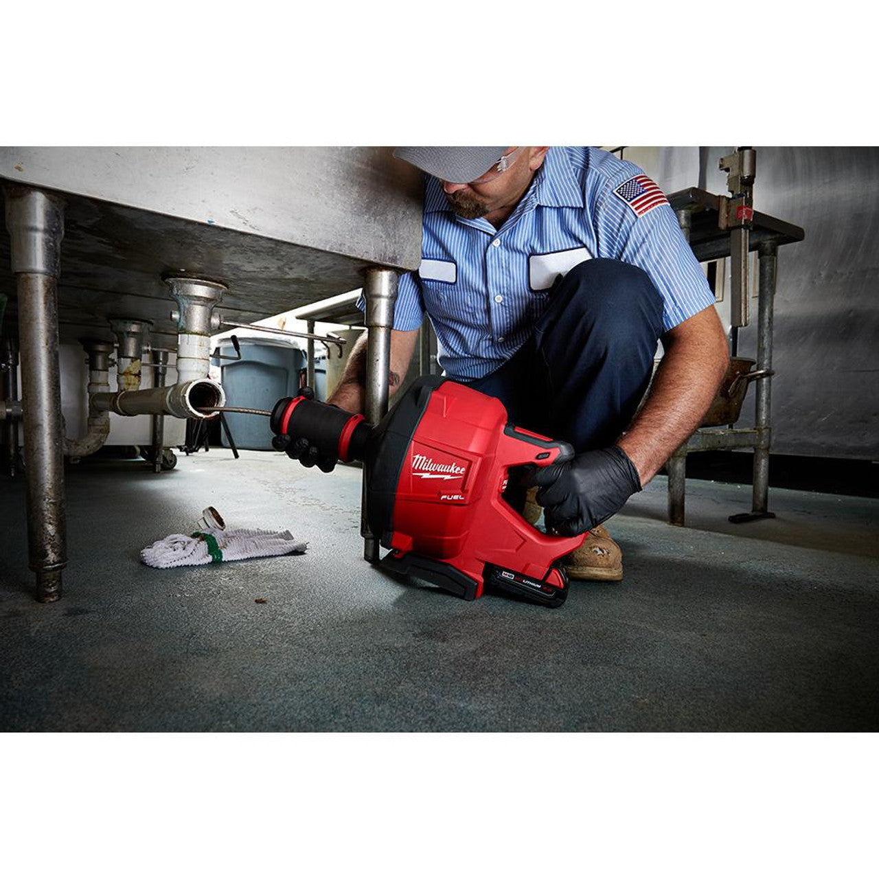 Milwaukee MIL-2772A-21 M18 FUEL Cordless Drain Cleaning Snake Auger with 5/16 in. Cable Drive Kit