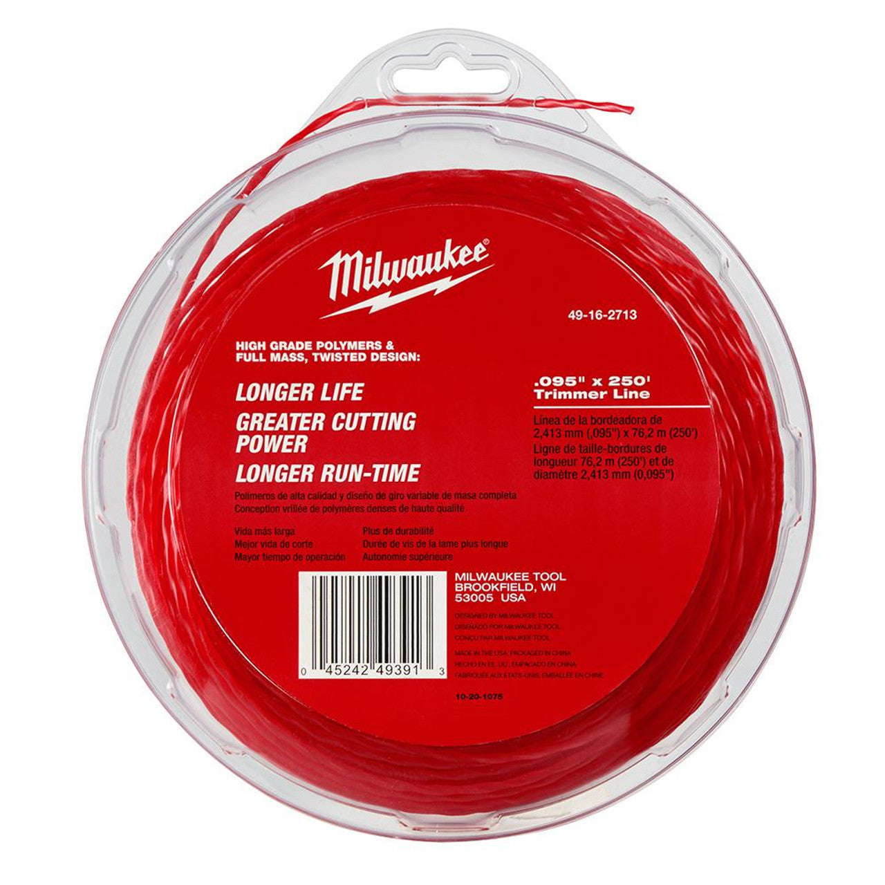 Milwaukee MIL-49-16-2713 0.095 in. x 250 ft. Trimmer Line