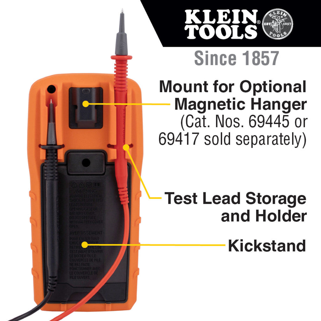 Klein KLE-MM720 Digital Multimeter TRMS Auto-Ranging 1000V Temp Low Impedance