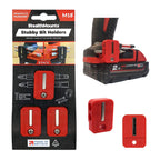 StealthMounts SM-BH-M18-S-RED Stubby Magnetic Bit Holder for Milwaukee M18 Tools Red 3Pk