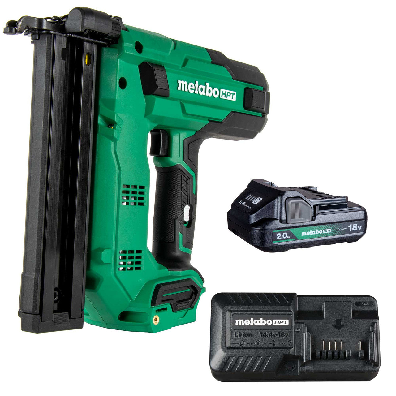 Metabo-HPT HPT-N1804DBM 18v Multivolt 18-ga 1-1/2in Narrow Crown Stapler 2.0Ah Kit