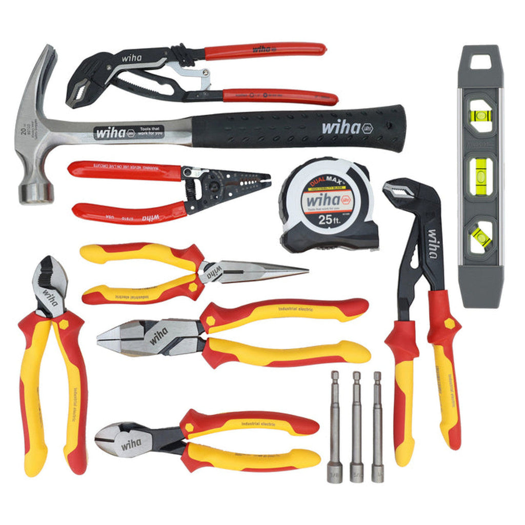 Wiha Tools WIHA-91871 Journeyman Electrician's Insulated Tool Kit In Heavy Duty Backpack 30 Pieces