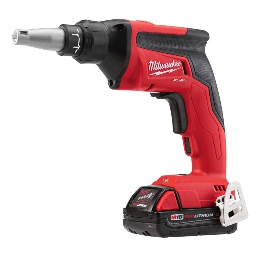 Milwaukee MIL-2866-22CTP M18 FUEL 18-Volt Lithium-Ion Brushless Cordless Drywall Screw Gun Compact Kit with M18 Cutout Tool