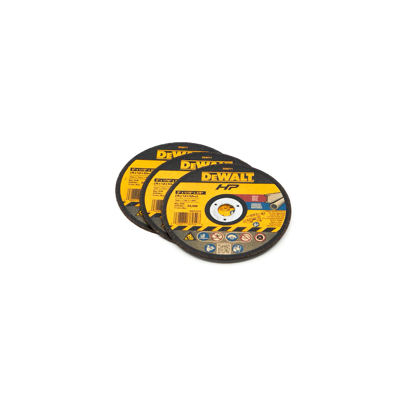 DEWALT DEW-DW8711P3 3in Bonded Cutting Wheel (3-Pack) For DCS438