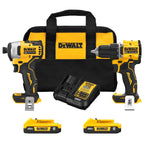 DEWALT DEW-DCK225D2 20V MAX ATOMIC Brushless Compact 1/2in Drill Driver and Impact Driver 2-Tool Combo Kit