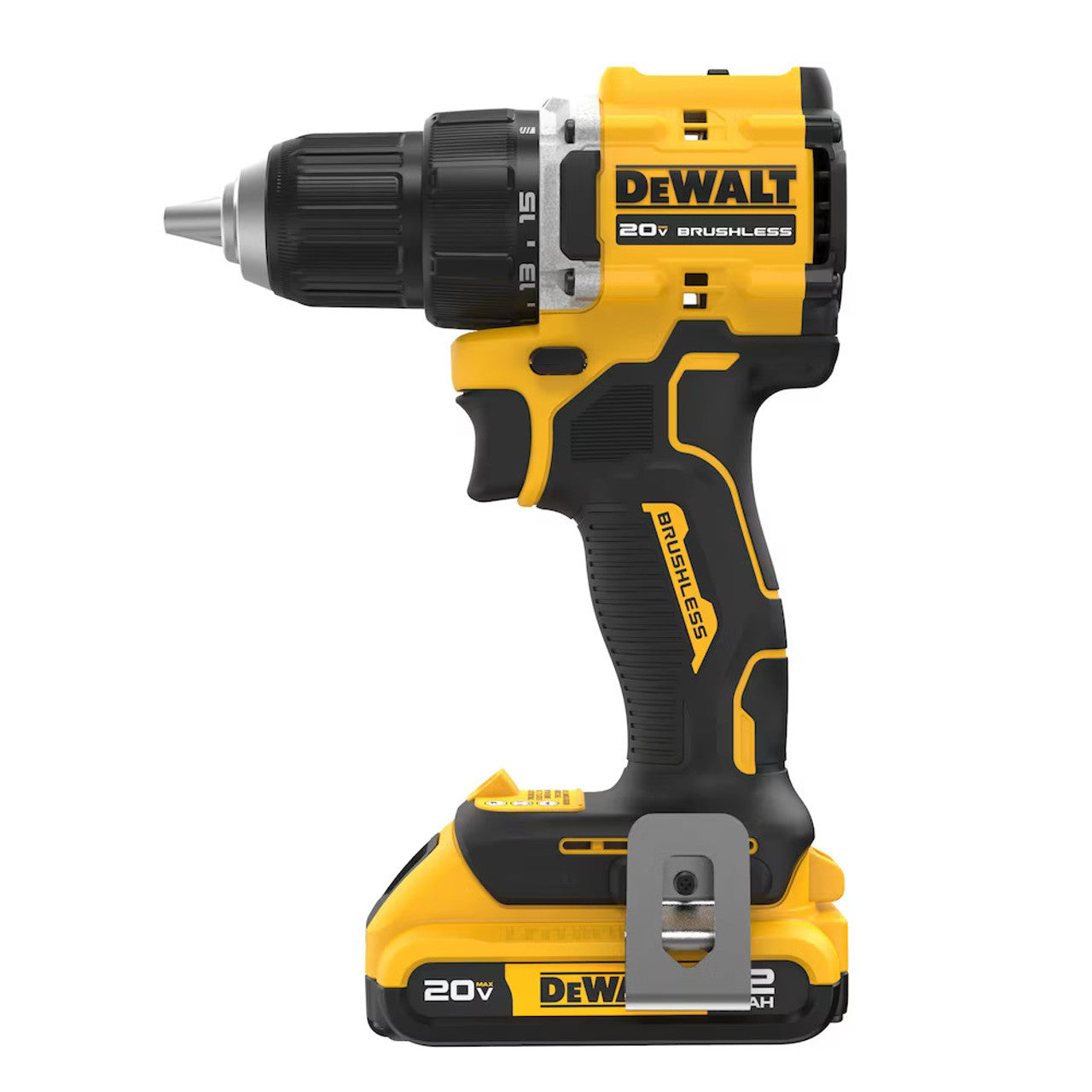 DEWALT DEW-DCK225D2 20V MAX ATOMIC Brushless Compact 1/2in Drill Driver and Impact Driver 2-Tool Combo Kit