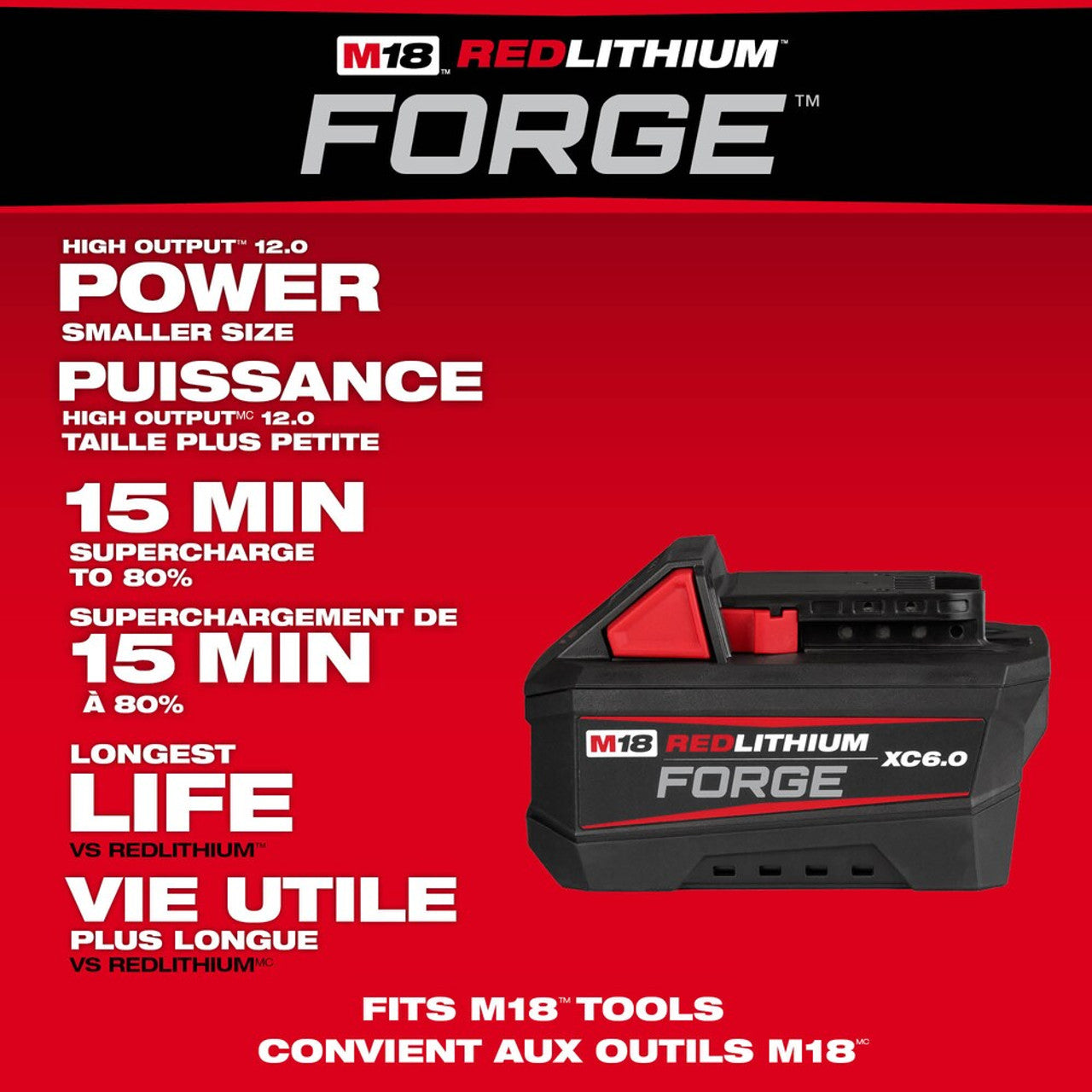 Milwaukee MIL-48-59-1861 M18 FORGE XC6.0 and Dual Bay Super Charger Starter Kit