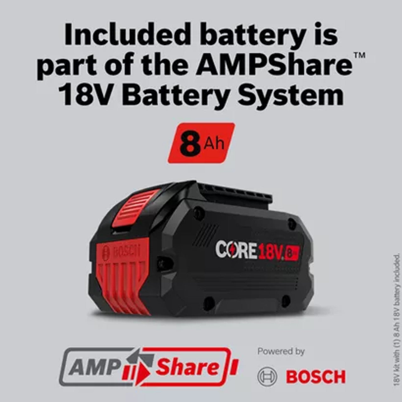 Bosch BOS-GXS18V-12N14 18V Starter Kit with (1) CORE18V® 8.0Ah High Power Battery and (1) Fast Battery Charger