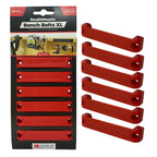 StealthMounts SM-BB-XL-RED-6 Bench Belts XL Red 6Pk