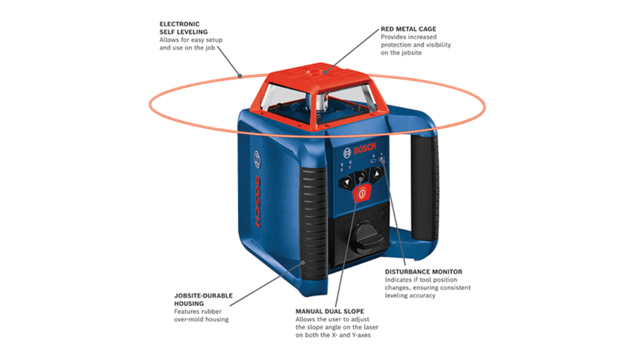 Bosch BOS-GRL2000-40HK REVOLVE2000 Self-Leveling Horizontal Rotary Laser Kit