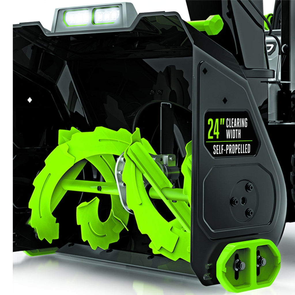 EGO Power EGO-SNT2406-4 POWER+ 24in Self-propelled 2-stage Snow Blower With Peak Power with (2) 700w Turbo Charger and (4) 10.0Ah Battery Kit