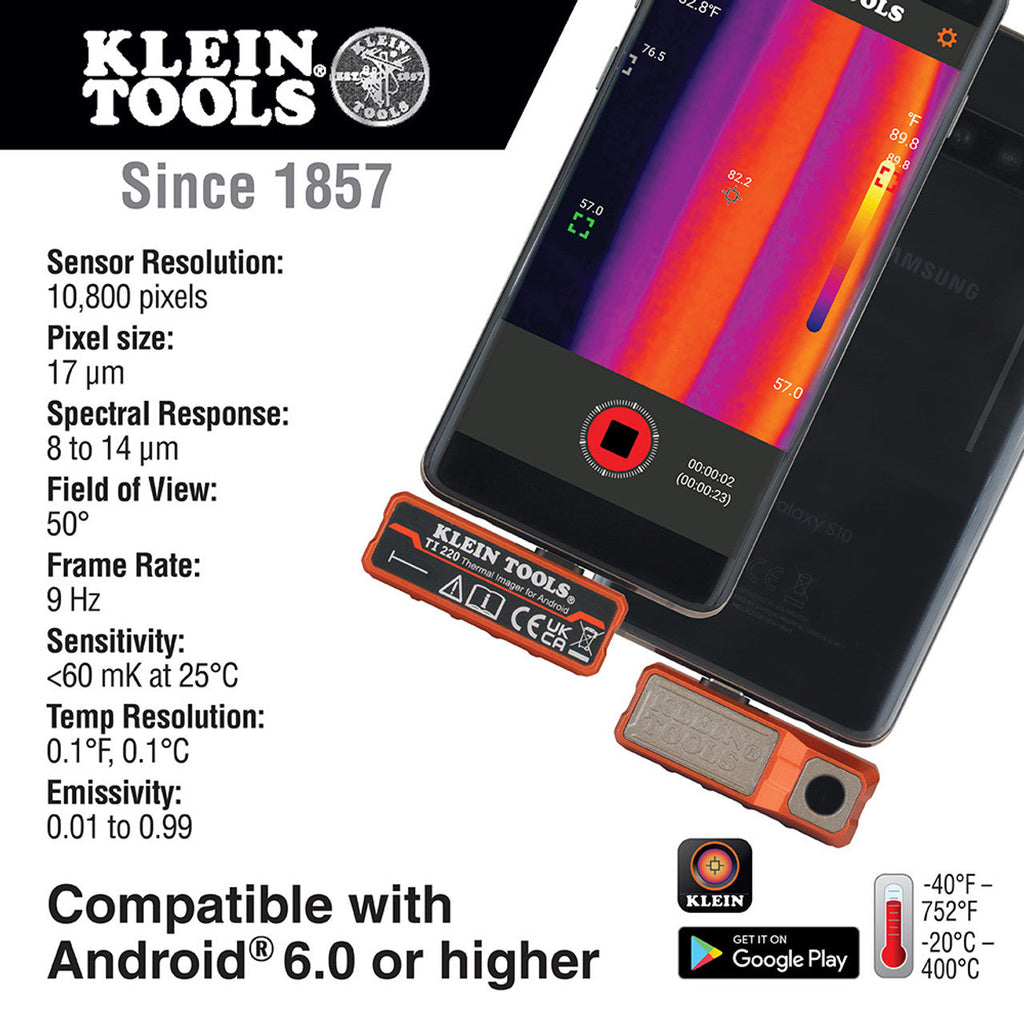 Klein KLE-TI220 Thermal Imager for Android Devices