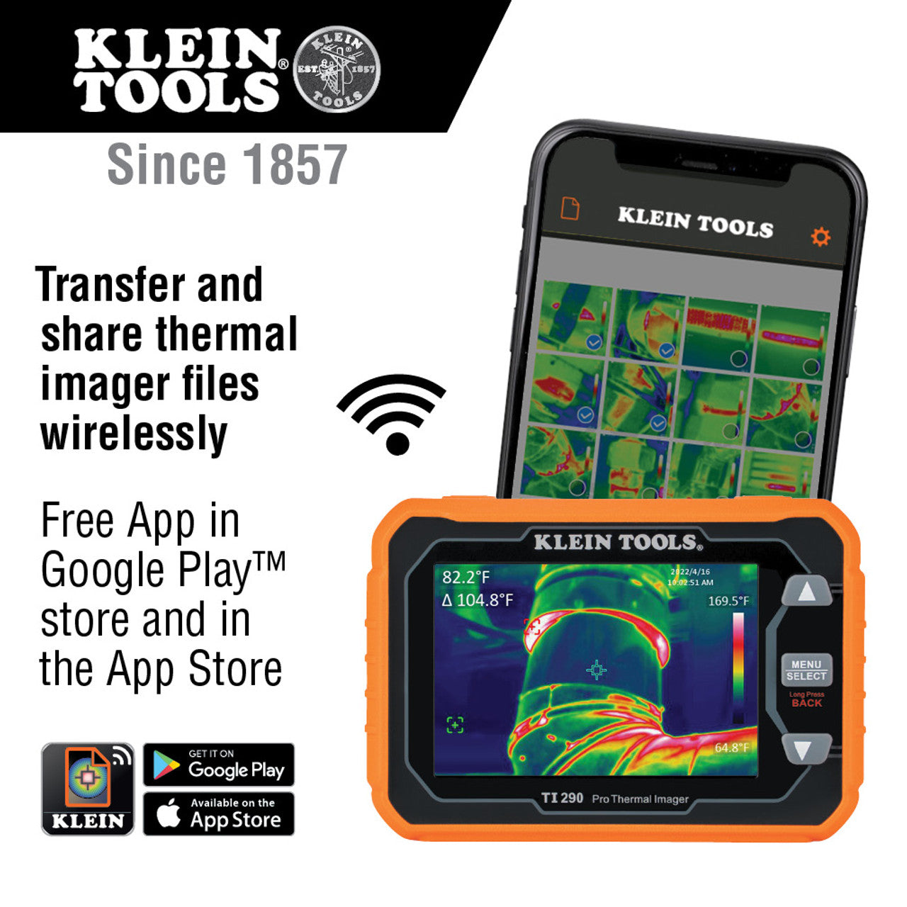 Klein KLE-TI290 Rechargeable Pro Thermal Imager with Wi-Fi