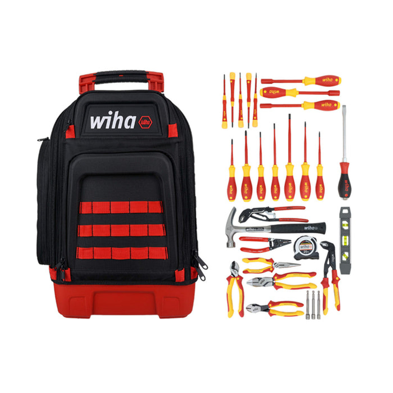 Wiha Tools WIHA-91871 Journeyman Electrician's Insulated Tool Kit In Heavy Duty Backpack 30 Pieces