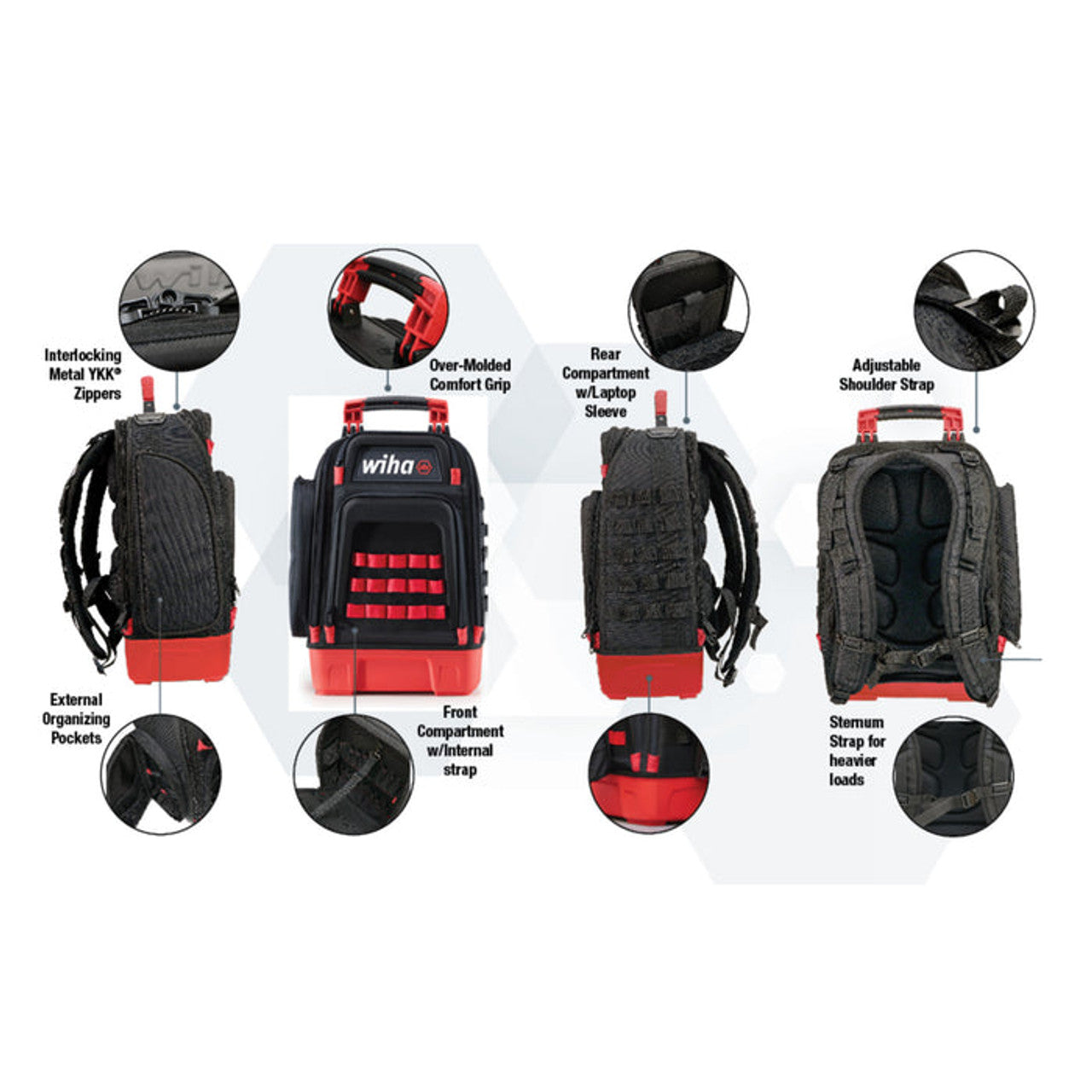 Wiha Tools WIHA-91871 Journeyman Electrician's Insulated Tool Kit In Heavy Duty Backpack 30 Pieces